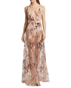 Elisabetta Franchi Abito Red Carpet in tulle e paillettes