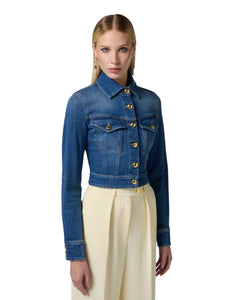 Elisabetta Franchi Giubbino Jeans cropped