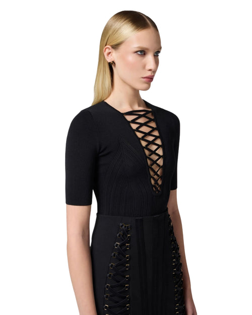 Elisabetta Franchi maglia effetto corsetto