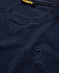 Blauer Felpa Pique Mini Patch Logo