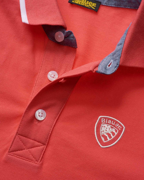 Blauer Polo Scudo Logo