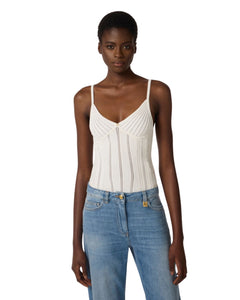 Elisabetta Franchi Body in maglia con spalline