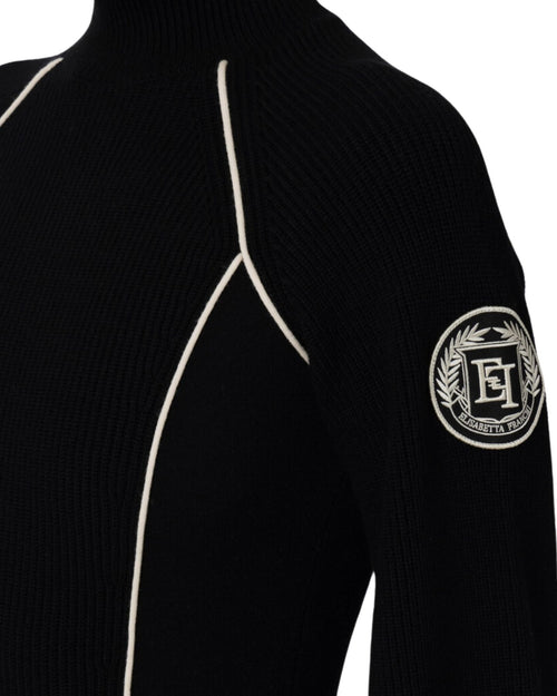 Elisabetta Franchi Abito dolcevita in maglia in misto lana