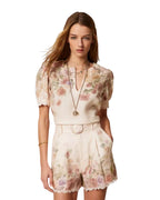 Twinset Short in cotone fantasia floreale