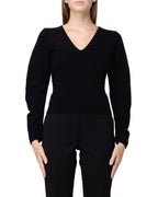 Twinset Maglia Scollo V Con Rilievi Orizzontali