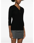 Elisabetta Franchi Maglia a coste scollo V