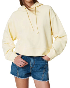 Twinset felpa con cappuccio in cotone