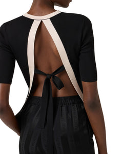 Elisabetta Franchi maglia con schiena scoperta