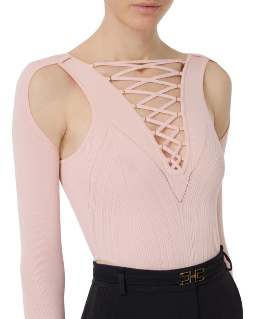 Elisabetta Franchi maglia body sgambata
