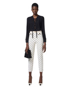 Elisabetta Franchi Pantalone logo in crêpe