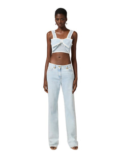 Elisabetta Franchi Jeans vita bassa a palazzo