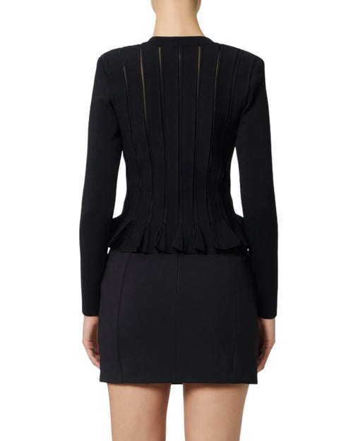 Elisabetta Franchi Giacca in maglia ricamata