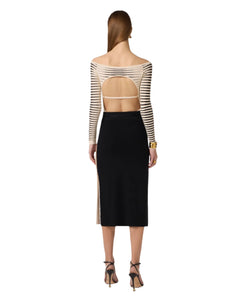 Elisabetta Franchi Body logo a righe