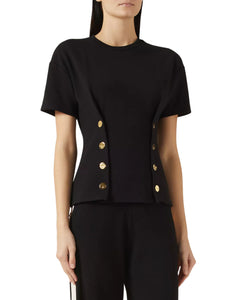 Elisabetta Franchi T-shirt bustier con bottoni