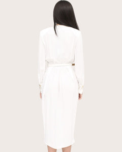 Elisabetta Franchi Abito elegante in georgette con spacco