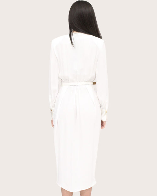 Elisabetta Franchi Abito elegante in georgette con spacco