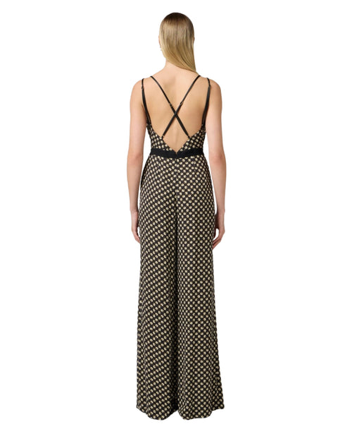 Elisabetta Franchi Tuta logo in georgette