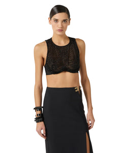 Elisabetta Franchi Top gioiello in tulle