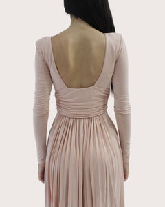 Elisabetta Franchi Abito Red Carpet rosa con spacco