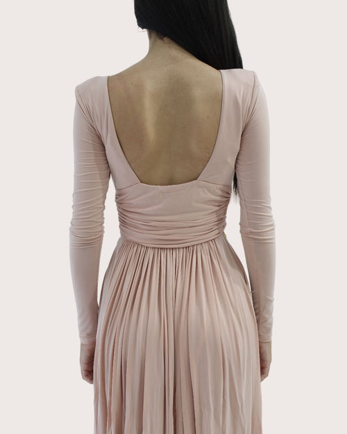 Elisabetta Franchi Abito Red Carpet rosa con spacco