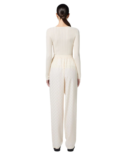 Elisabetta Franchi pantalone satin con logo