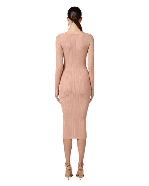 Elisabetta Franchi Abito in maglia traforata con culotte