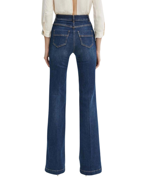 Jeans zampa Elisabetta Franchi con bottoniera