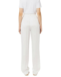 Pantalone Elisabetta Franchi vita alta in satin lucido