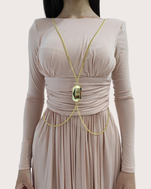 Elisabetta Franchi Abito Red Carpet rosa con spacco