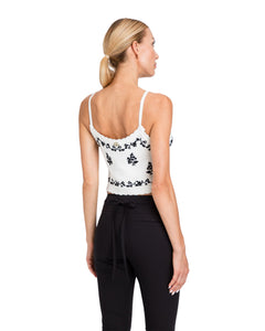 Twinset Top in cotone con ricami
