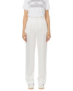 Pantalone Elisabetta Franchi vita alta in satin lucido