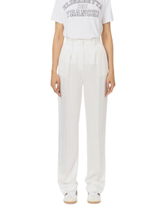 Pantalone Elisabetta Franchi vita alta in satin lucido