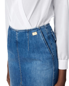 Elisabetta Franchi gonna tubino in denim