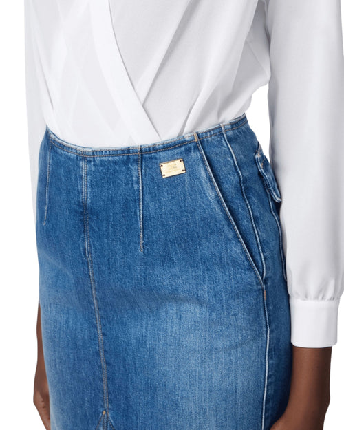 Elisabetta Franchi gonna tubino in denim
