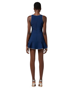 Elisabetta Franchi Abito Mini con gonna a balza