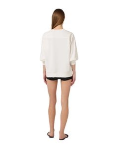 Elisabetta Franchi Felpa cut out con ricamo logo