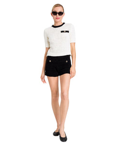 Twinset Maglia cropped con bottone