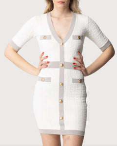 Elisabetta Franchi Abito in maglia bicolor