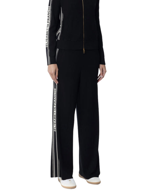 Elisabetta Franchi Pantalone palazzo bande logo