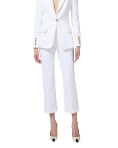 Elisabetta Franchi Pantalone cropped svasato