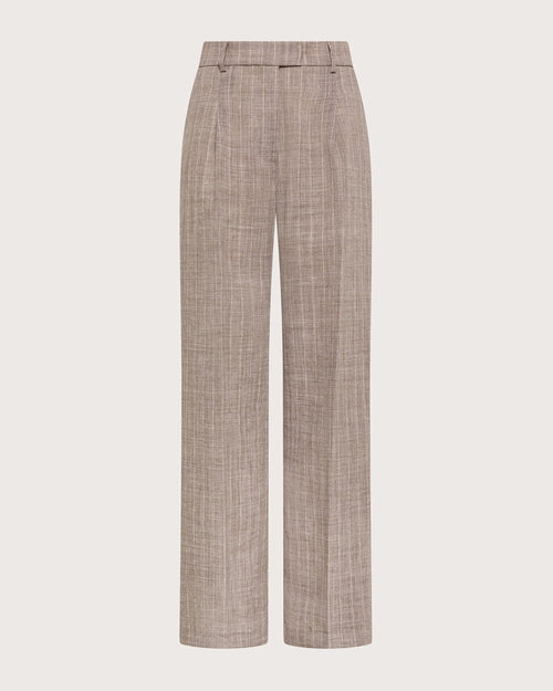 Seventy Pantalone gessato in misto lino