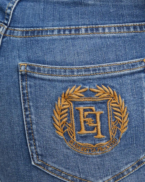 Jeans Elisabetta Franchi zampa con bottoniera