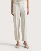 Seventy Pantalone carrot fit in misto lino