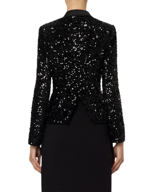 Elisabetta Franchi Giacca doppiopetto con paillettes