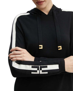 Elisabetta Franchi Felpa in maglia con logo