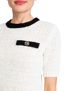 Twinset Maglia cropped con bottone