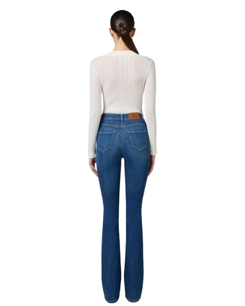 Elisabetta Franchi jeans a palazzo con fiocco