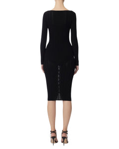 Elisabetta Franchi Abito in maglia traforata con culotte