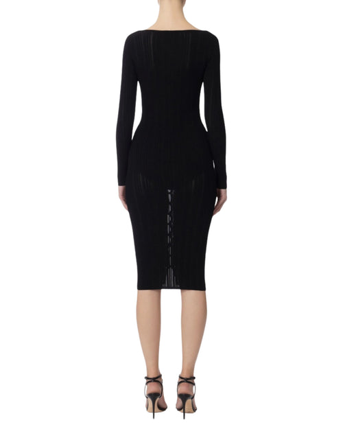 Elisabetta Franchi Abito in maglia traforata con culotte