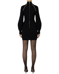 Elisabetta Franchi Abito dolcevita in maglia in misto lana